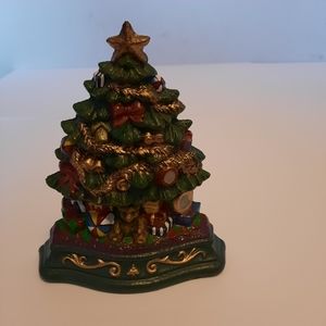 Wright Studios Cast Iron Christmas Tree Door Stop Bookend Decoration